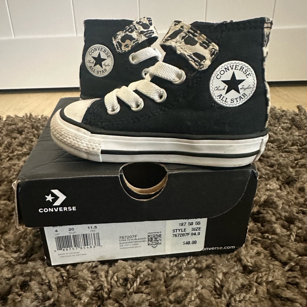 Converse black infant high tops
